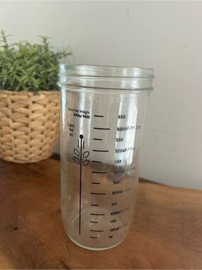 Clear Glass Sourdough Starter Mason Measuring Jar with measurements Wide mouth